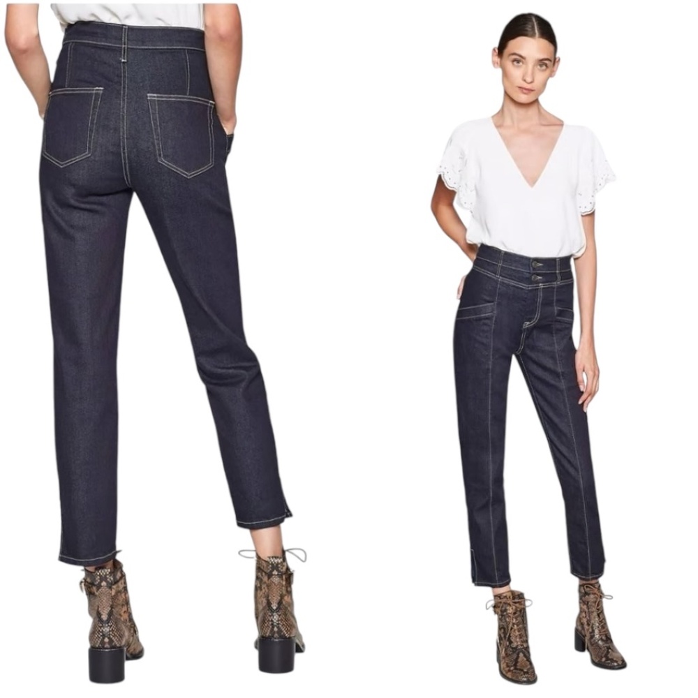 Joie Aelicia High Waist Retro Straight Jeans dark blue size 27